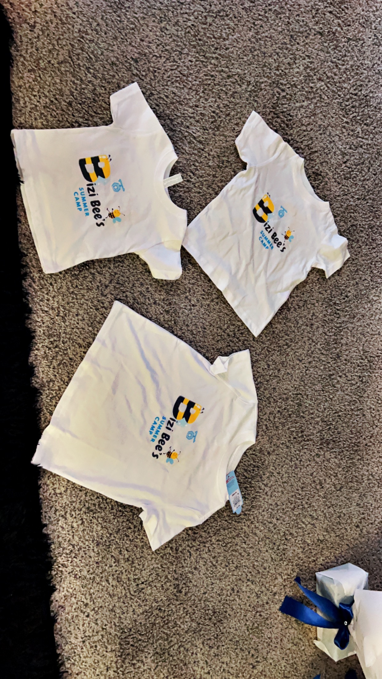 Custom Bizi Bees Summer Camp shirts for a daycare
