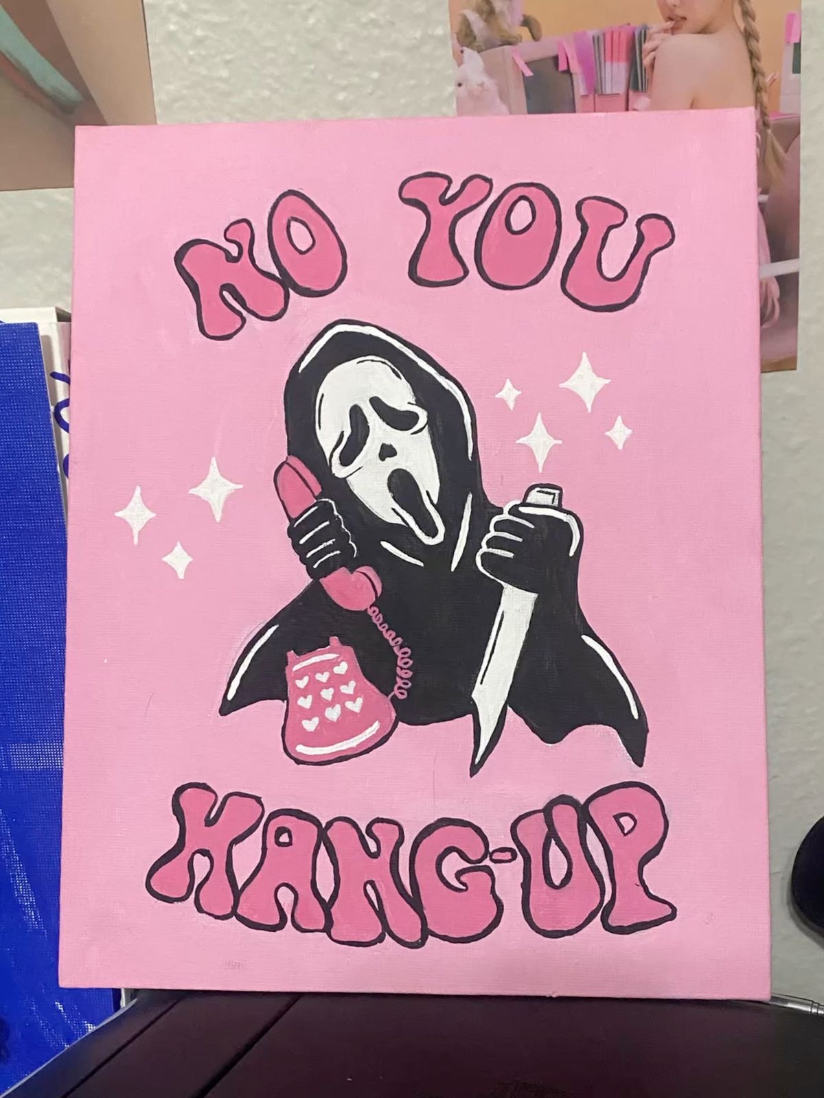 Custom canvas art Halloween mockup