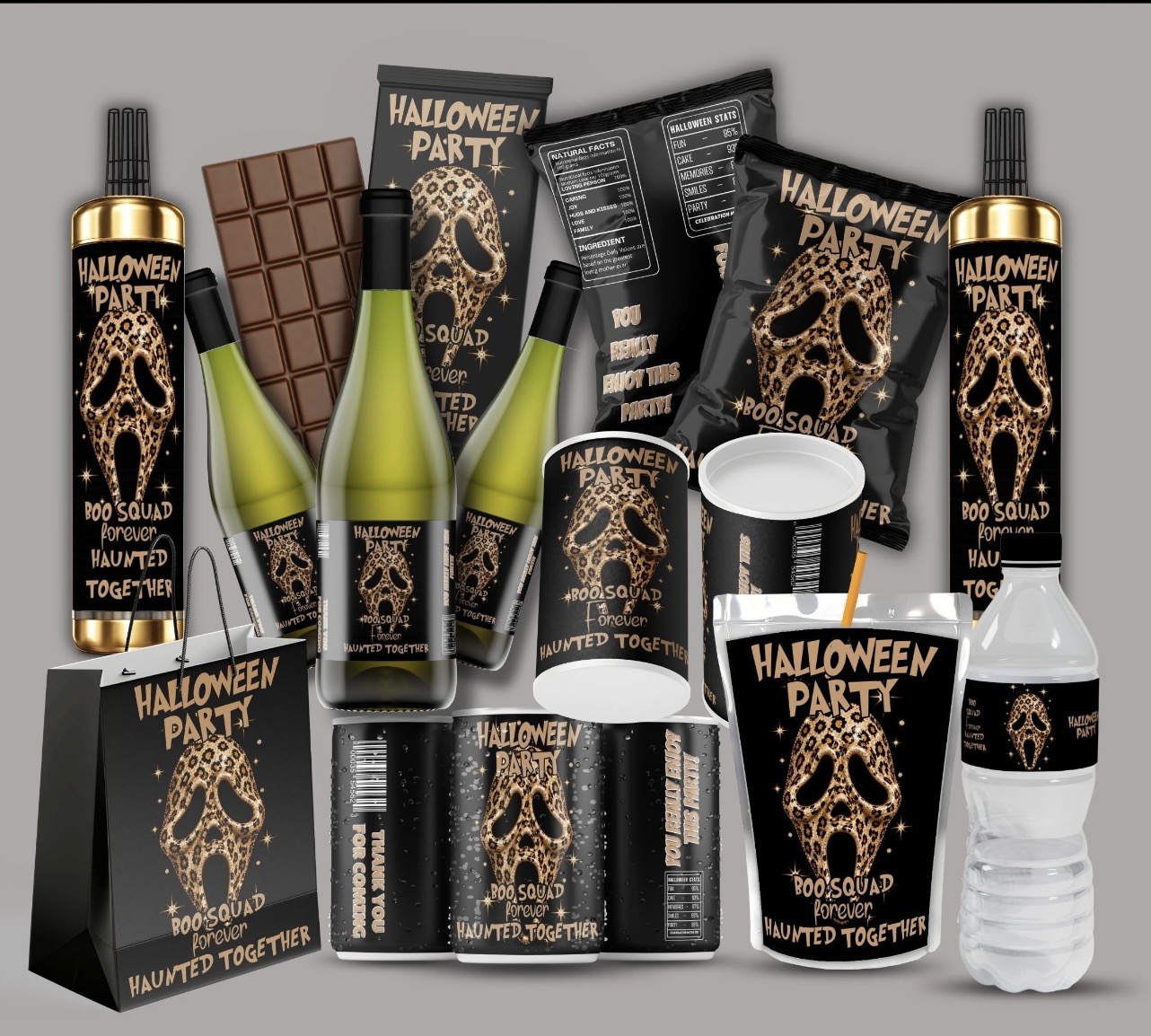 Birthday party packs Halloween mockup